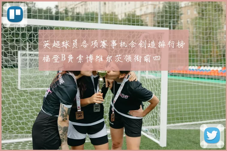 英超球员各项赛事机会创造排行榜福登B费索博维尔茨领衔前四